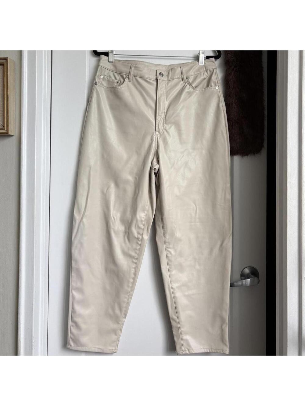 H&M FAUX LEATHER PANTS